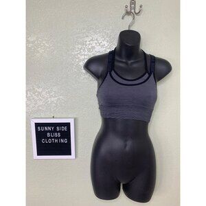 Victoria Secret Pink Gray Double Lined Sports Bra Size Small